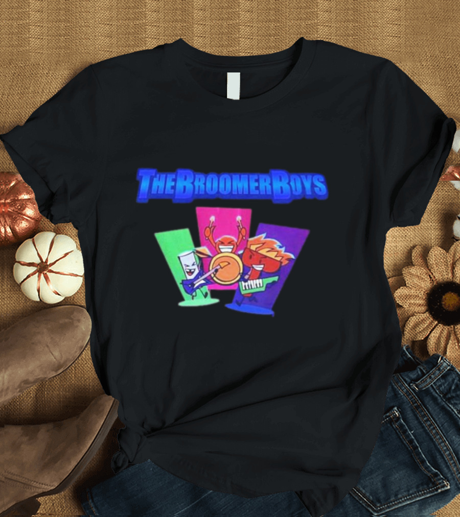 The Broomer Boys Cartoon Band Characters With Instruments T-Shirt