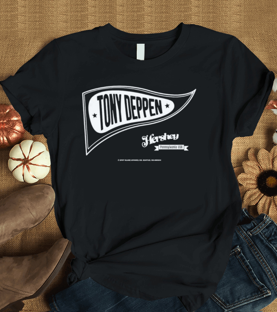 Tony Deppen Hershey Pennsylvania USA Pennant T-Shirt