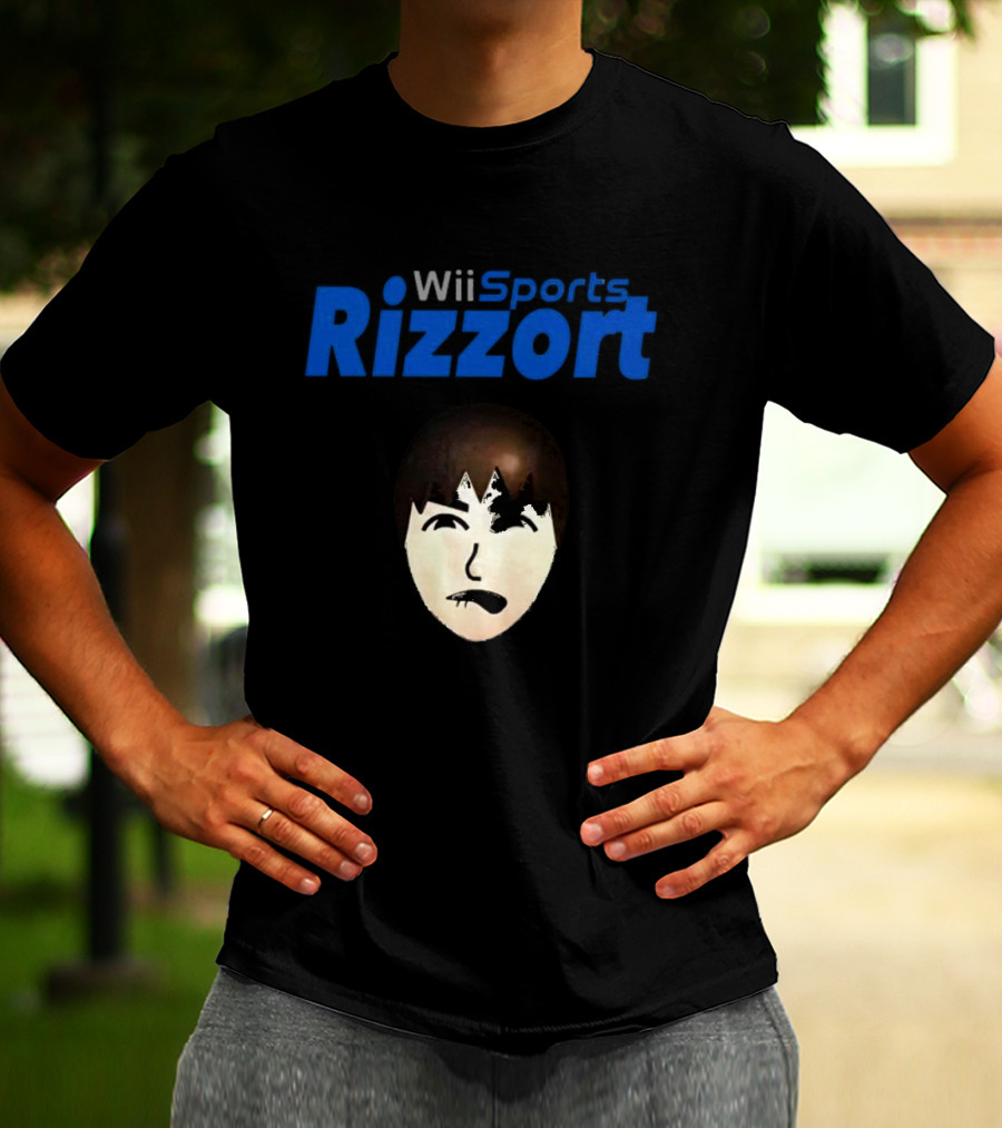 Wii Sports Rizzort Meme Gaming Parody With Character Face T-Shirt