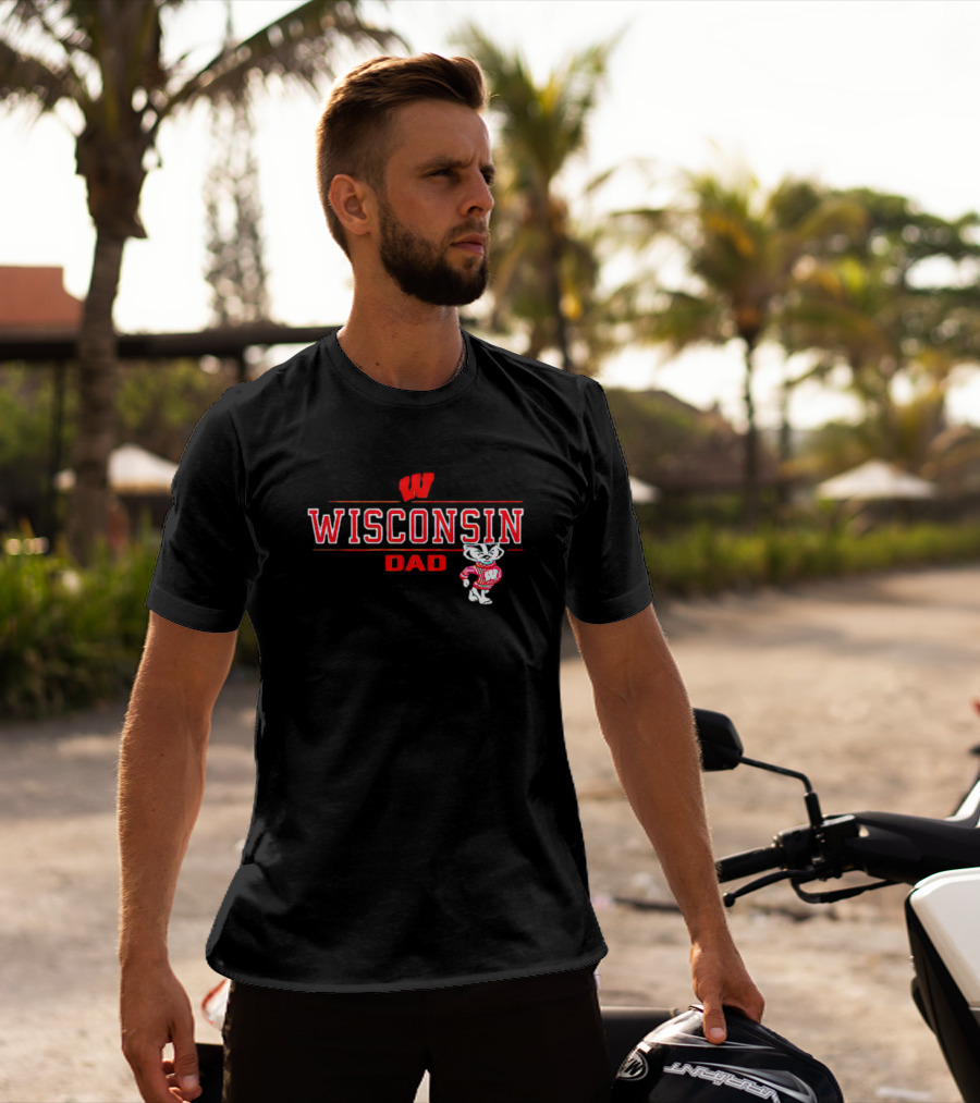 Wisconsin Dad Badgers Volleyball T-Shirt