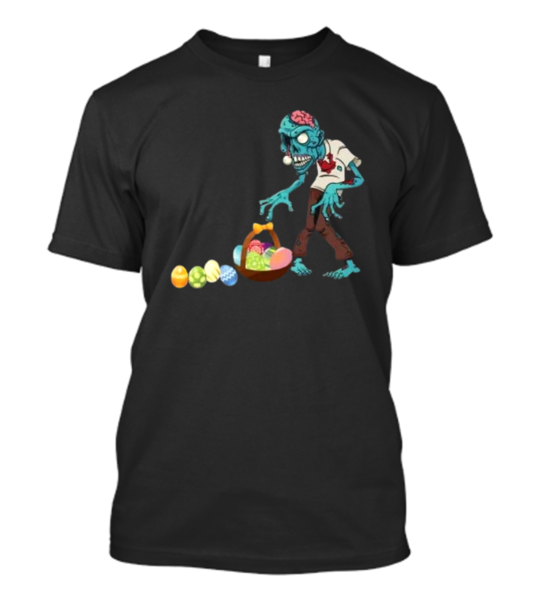 Zombie Collecting Happy Easter Eggs T-Shirt