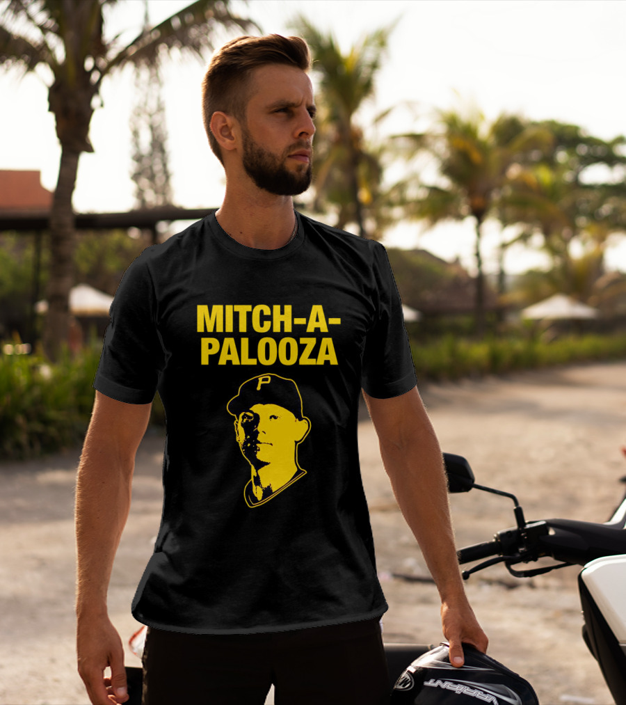 Pittsburgh Pirates Mitch-a-Palooza Bold Yellow Baseball Player T-Shirt