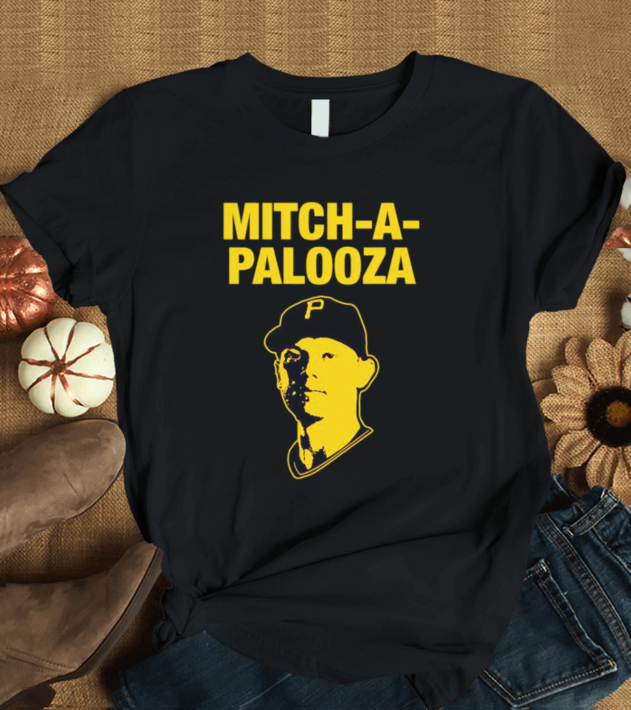 Pittsburgh Pirates Mitch-a-Palooza Bold Yellow Baseball Player T-Shirt