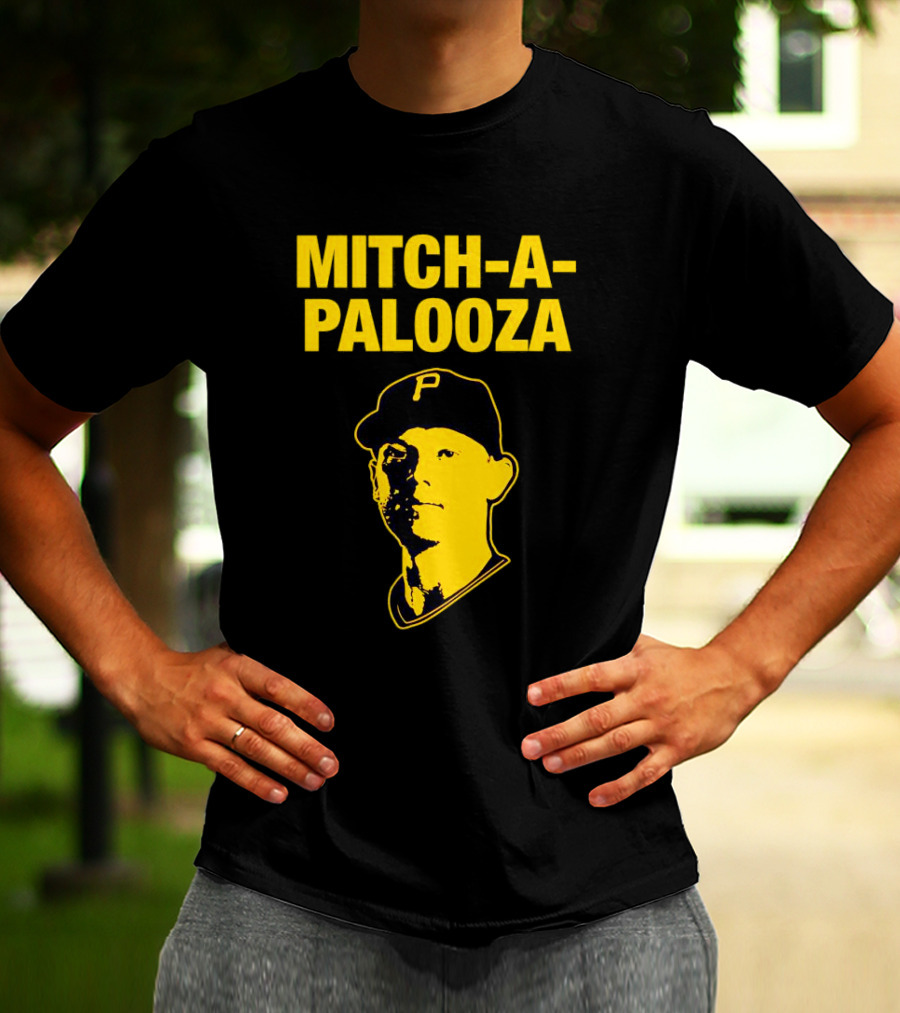 Pittsburgh Pirates Mitch-a-Palooza Bold Yellow Baseball Player T-Shirt