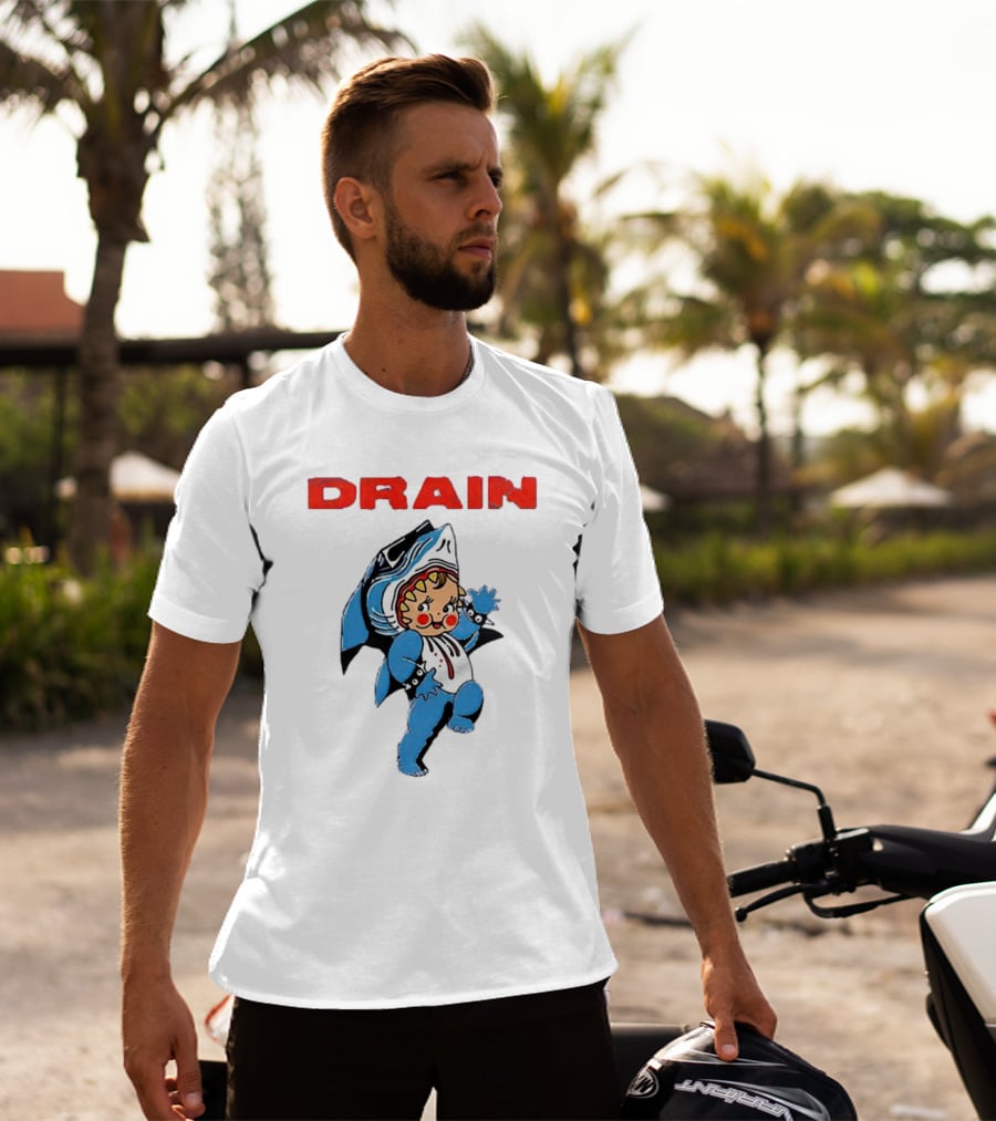 Drain Kewpie Shark Costume Charm T-Shirt