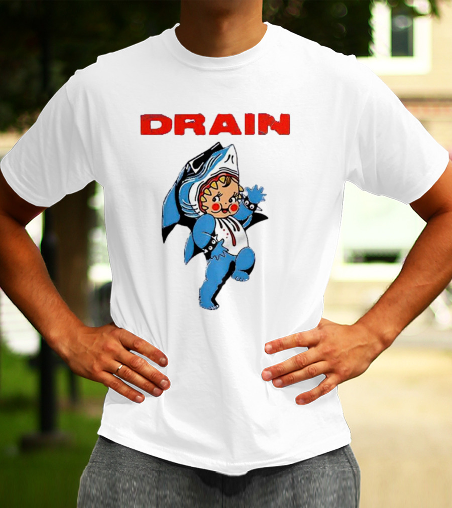 Drain Kewpie Shark Costume Charm T-Shirt
