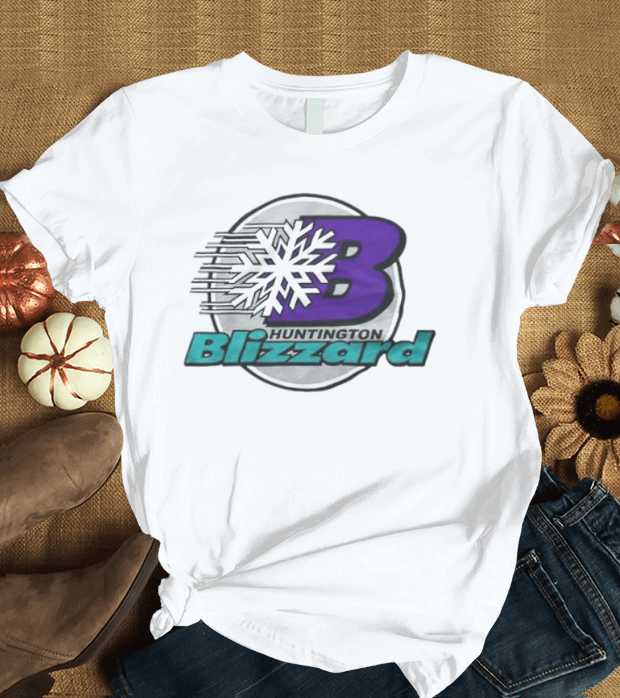 Huntington Blizzard Snowflake Logo Bold Letter B T-Shirt