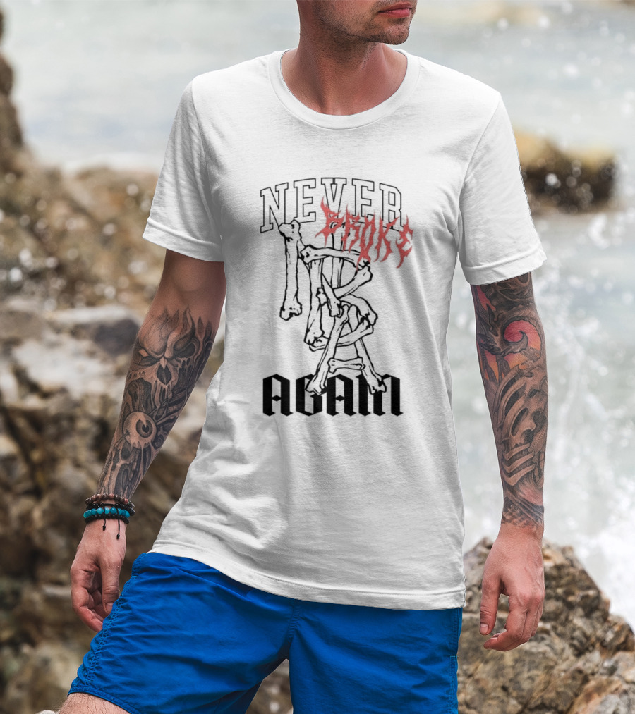 NEVER BROKE AGAIN BONES STACKED FONT T-Shirt