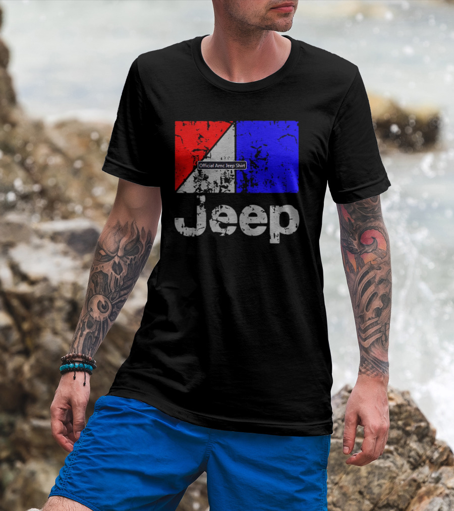 AMC Jeep Red Blue T-Shirt
