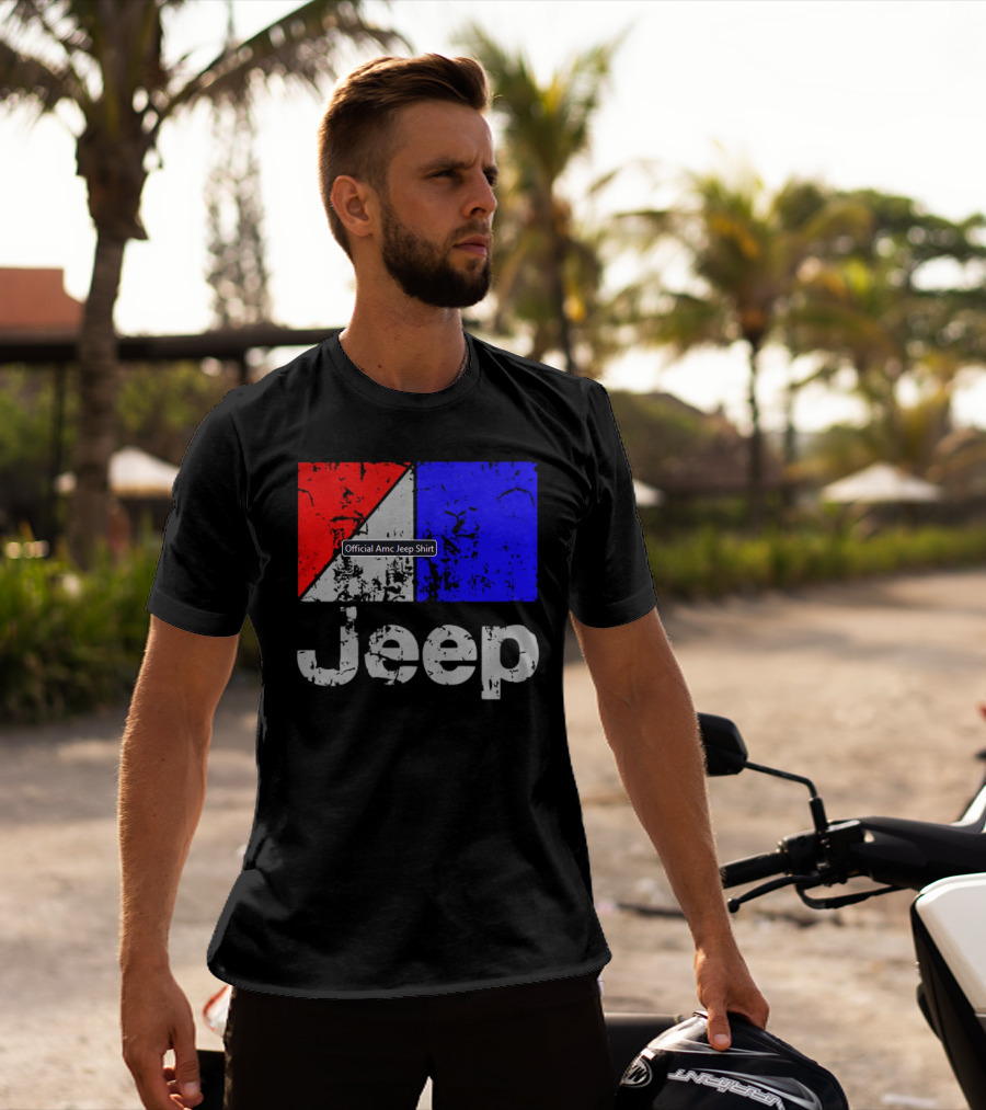 AMC Jeep Red Blue T-Shirt