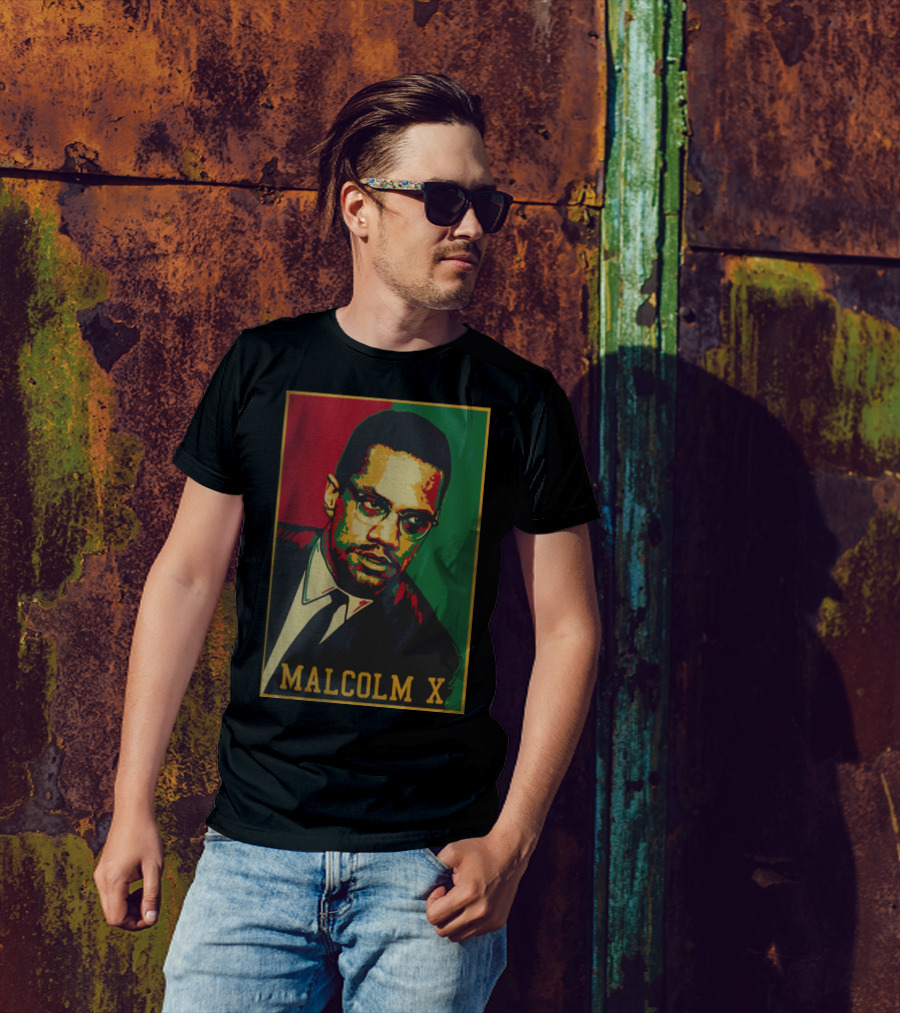 Malcolm X Red Green Black T-Shirt