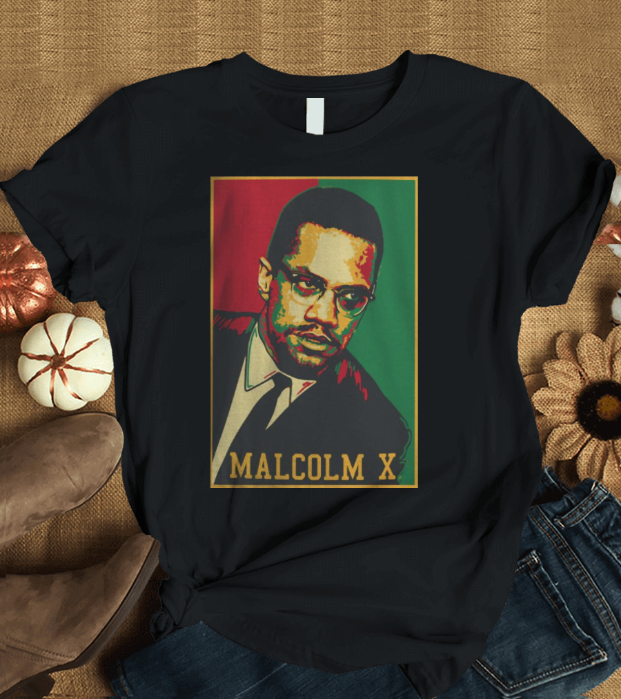 Malcolm X Red Green Black T-Shirt