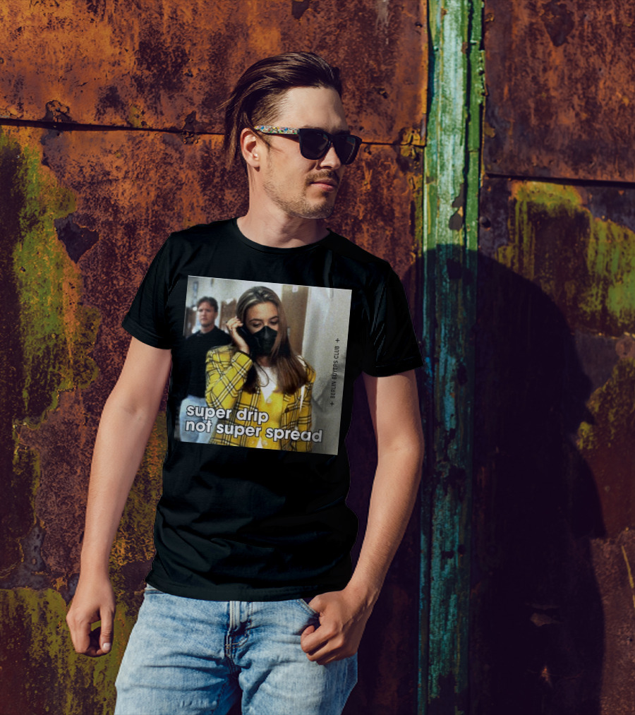 Super Drip Not Super Spread Berlin Buyers Club Plaid Fashion Mask T-Shirt