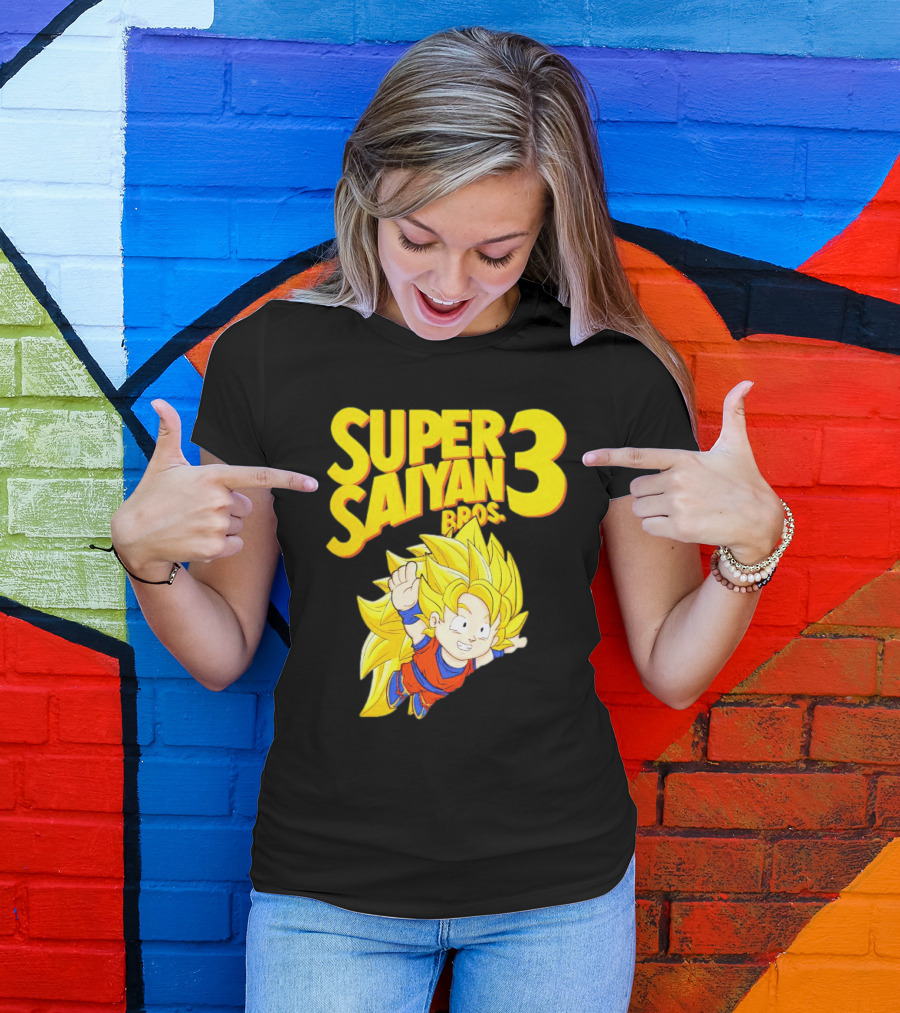 Super Saiyan 3 Bros Vintage Gaming Fusion T-Shirt