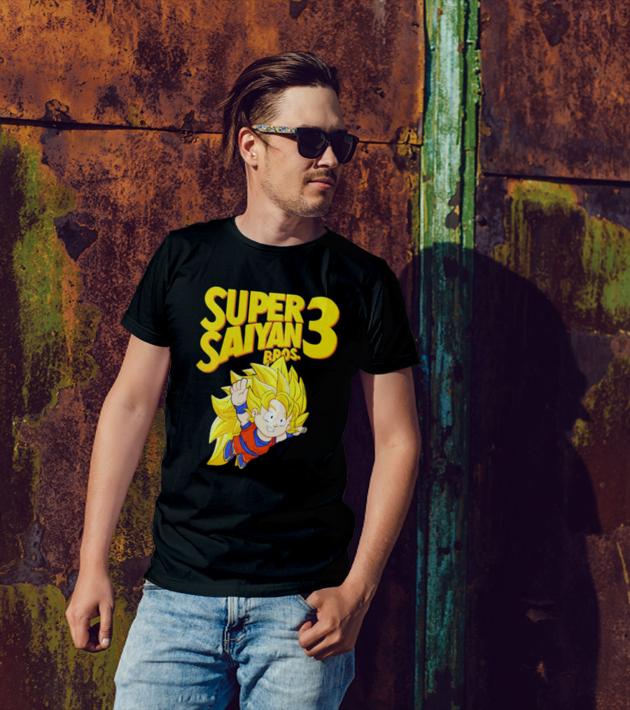 Super Saiyan 3 Bros Vintage Gaming Fusion T-Shirt