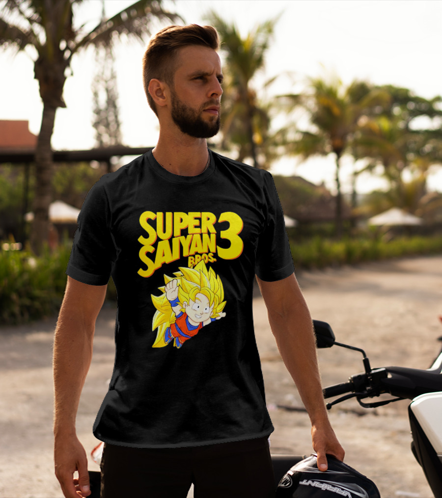 Super Saiyan 3 Bros Vintage Gaming Fusion T-Shirt