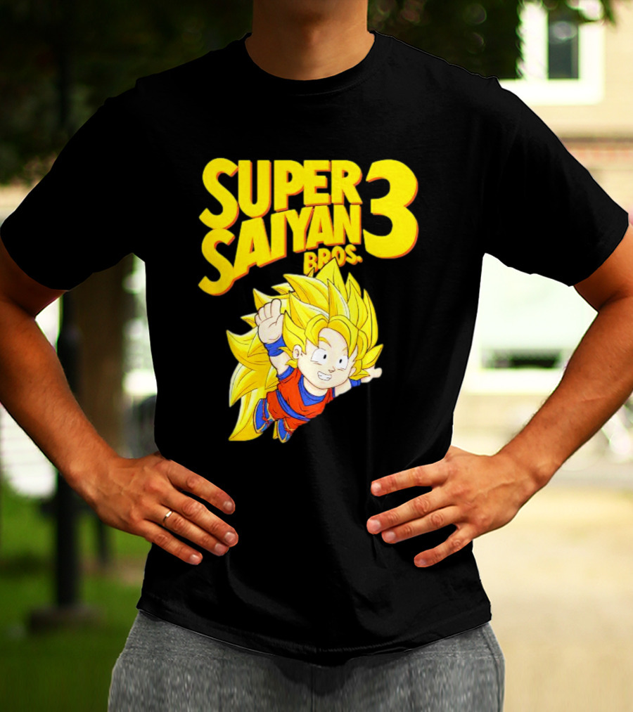 Super Saiyan 3 Bros Vintage Gaming Fusion T-Shirt