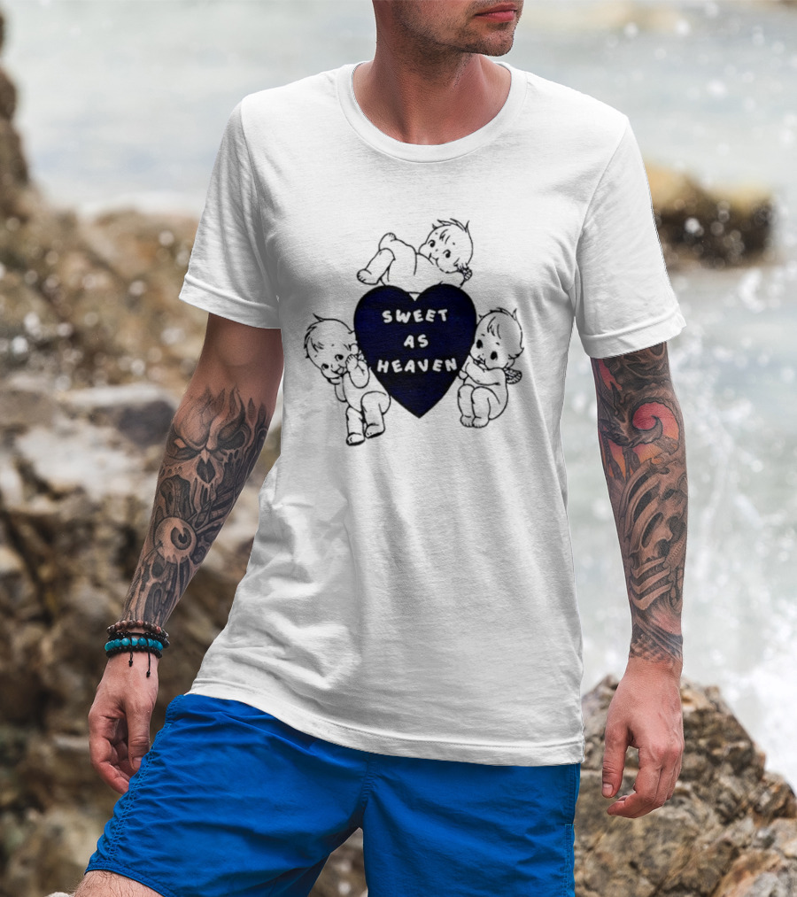 Sweet As Heaven Heart With Adorable Babies T-Shirt