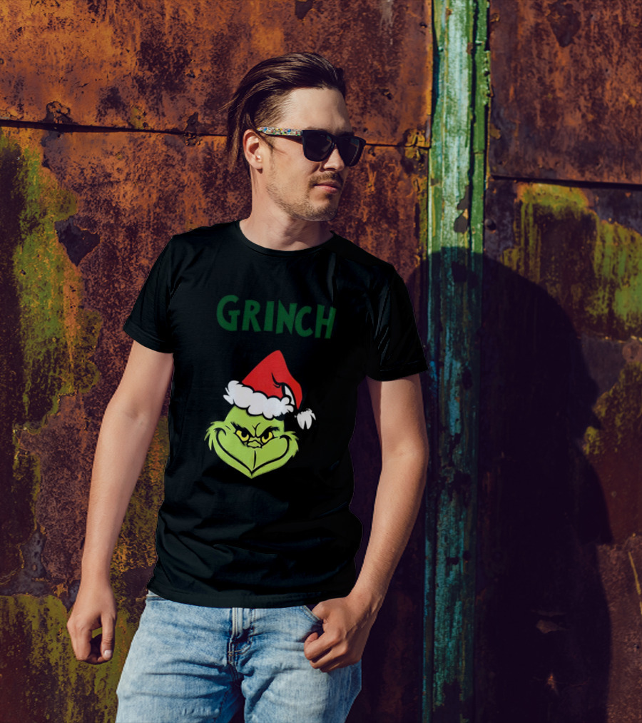 The Grinch Santa Hat Christmas T-Shirt