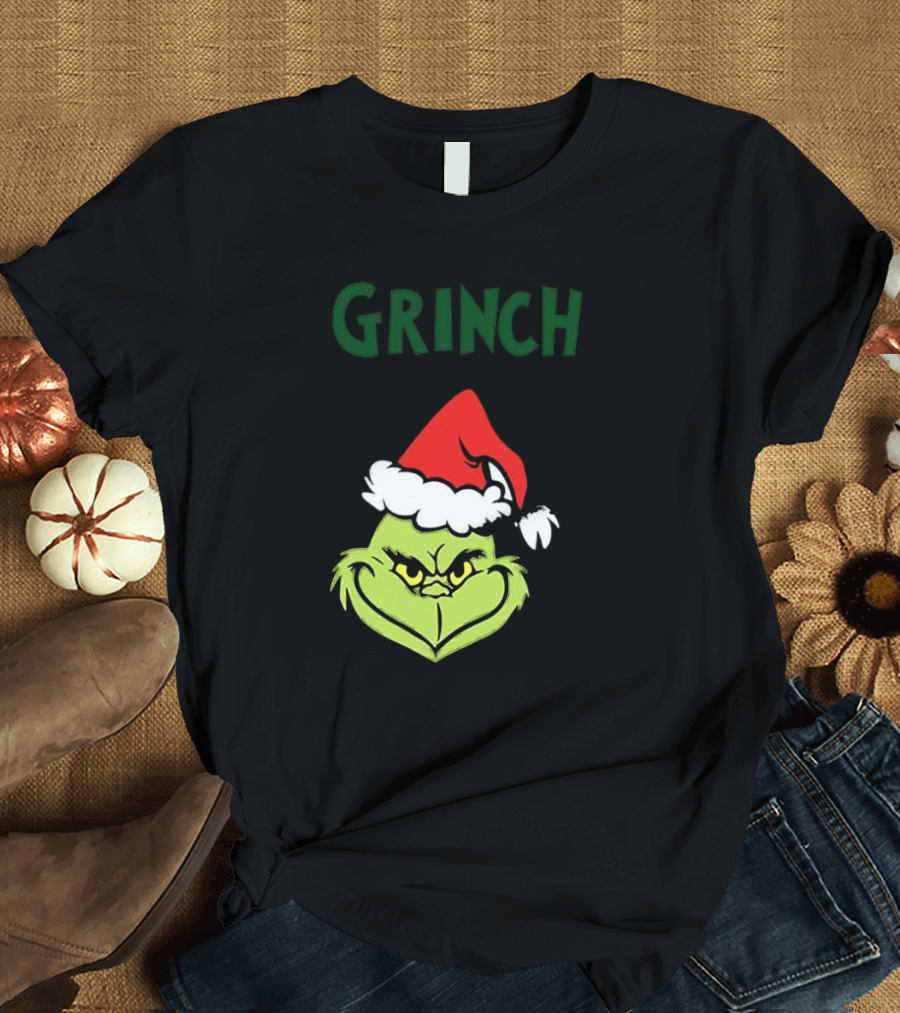 The Grinch Santa Hat Christmas T-Shirt