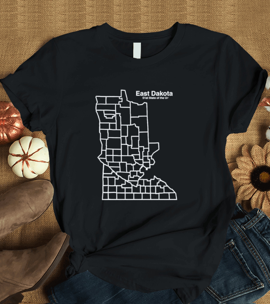 Arvo G Beckwith East Dakota Map 51st State Of The Union T-Shirt