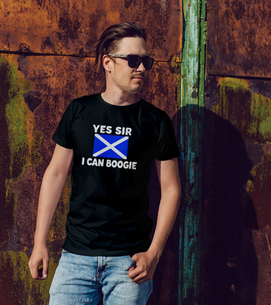 Yes Sir I Can Boogie Scotland Flag T-Shirt