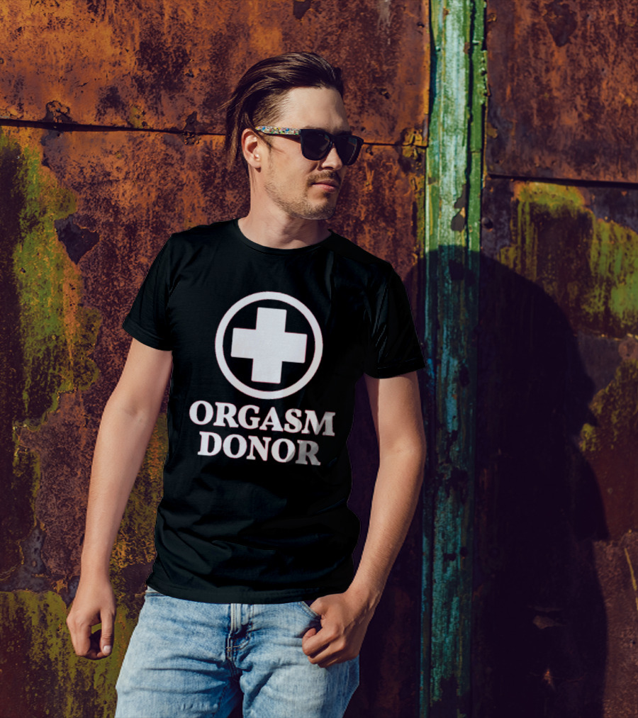 Danny Duncan Red Orgasm Donor Cross T-Shirt