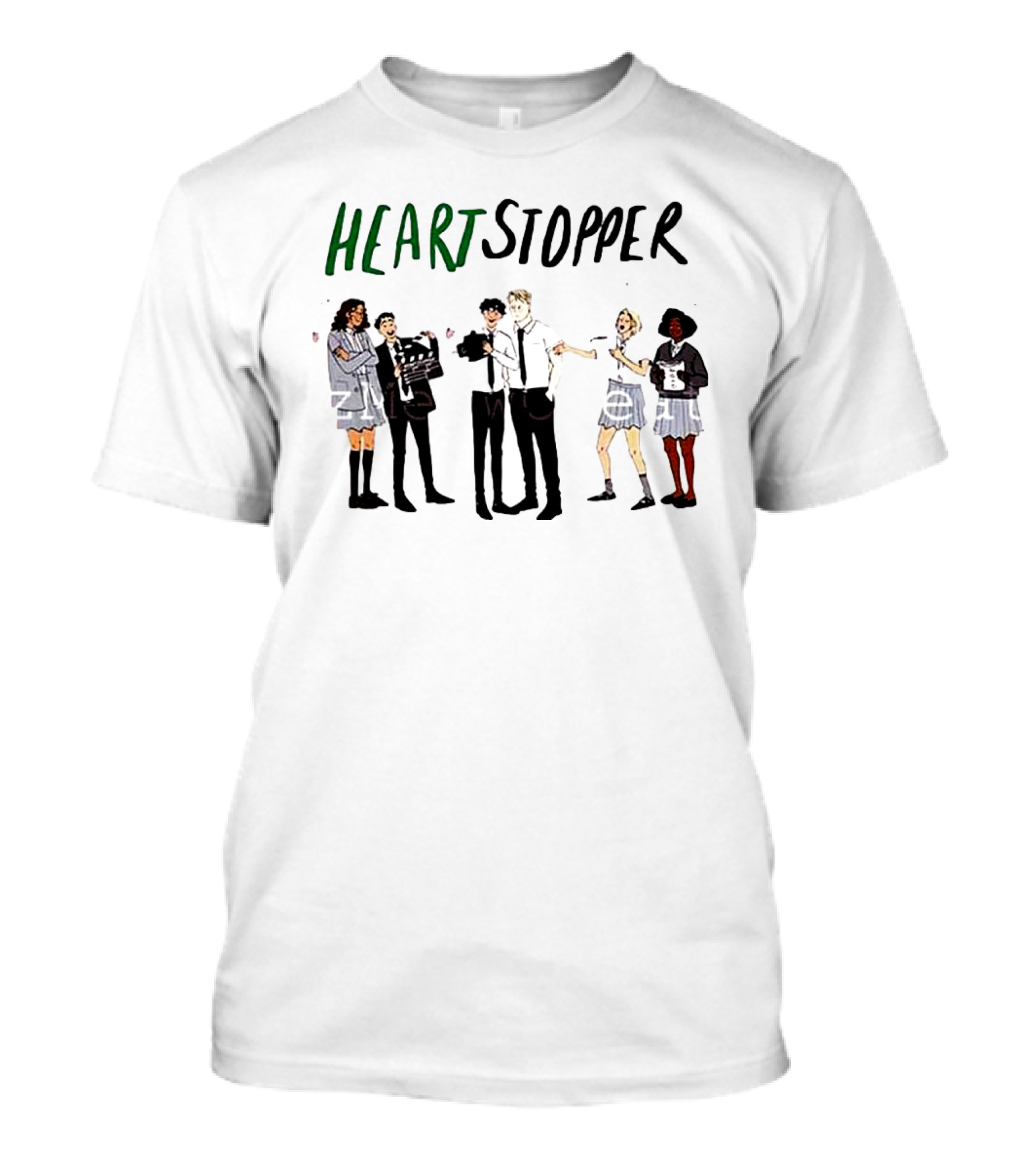 Heartstopper Rainbow Characters Fanart Couple Group T-Shirt