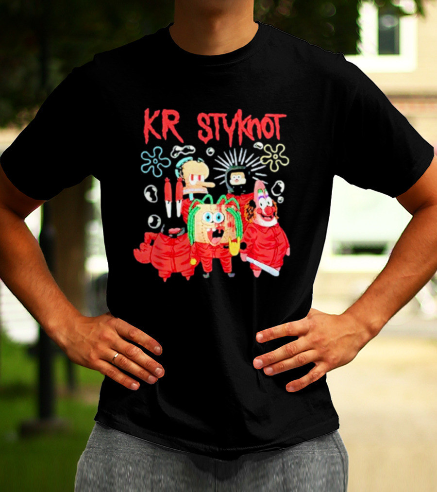 KRSTYKnot Slipknot Spongebob Crossover Characters SpongeBob SquarePants T-Shirt