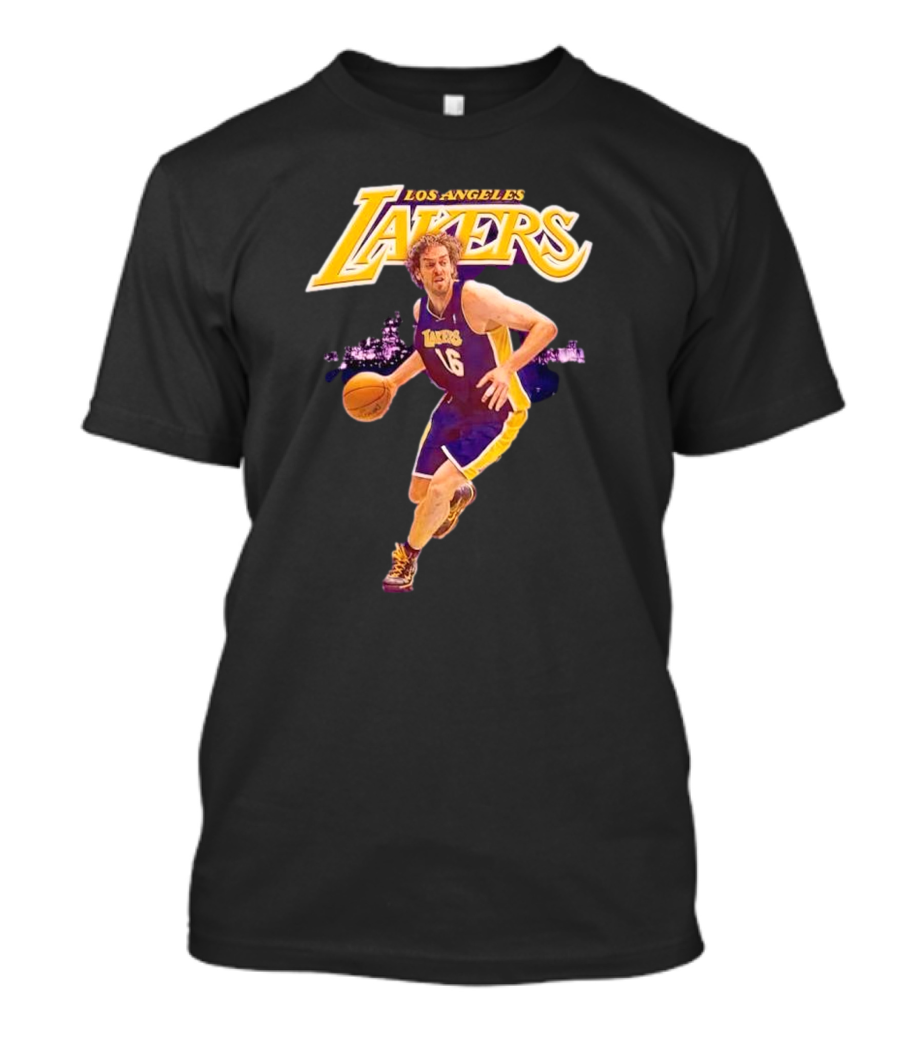 Los Angeles Lakers Pau Gasol Basketball Player 16 NBA Career T-Shirt