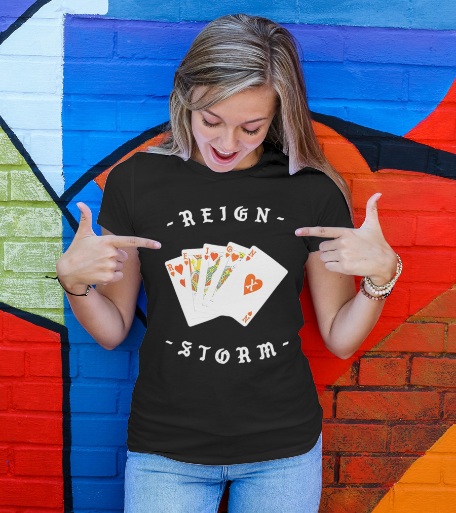 Reign X Playing Cards Hearts Deck Storm T-Shirt