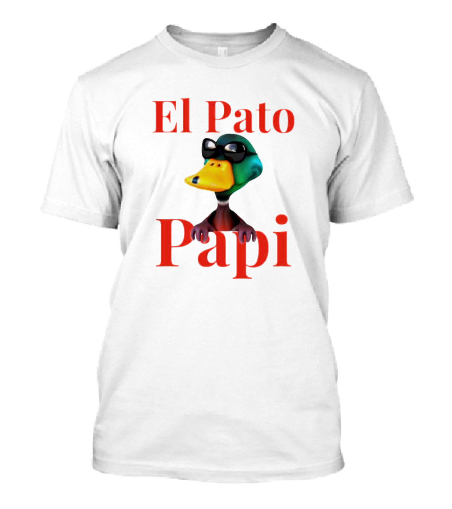 El Pato Papi Duck Character Sunglasses T-Shirt