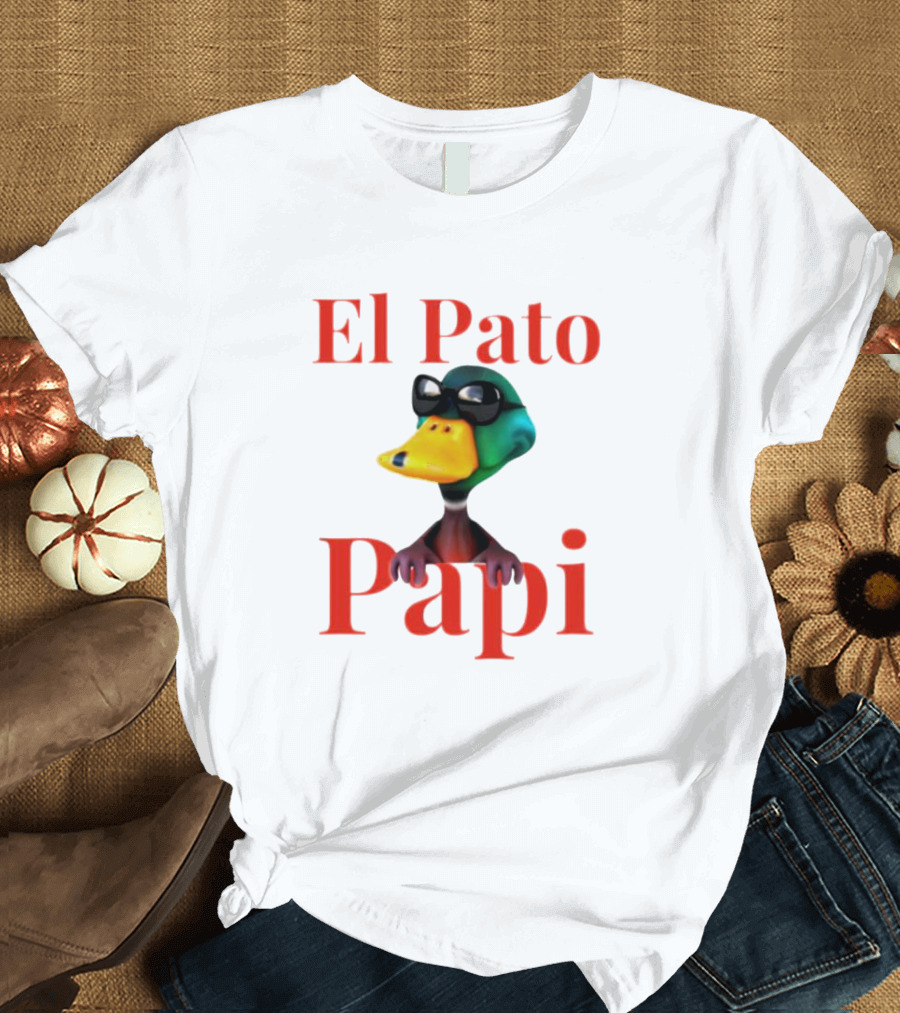 El Pato Papi Duck Character Sunglasses T-Shirt
