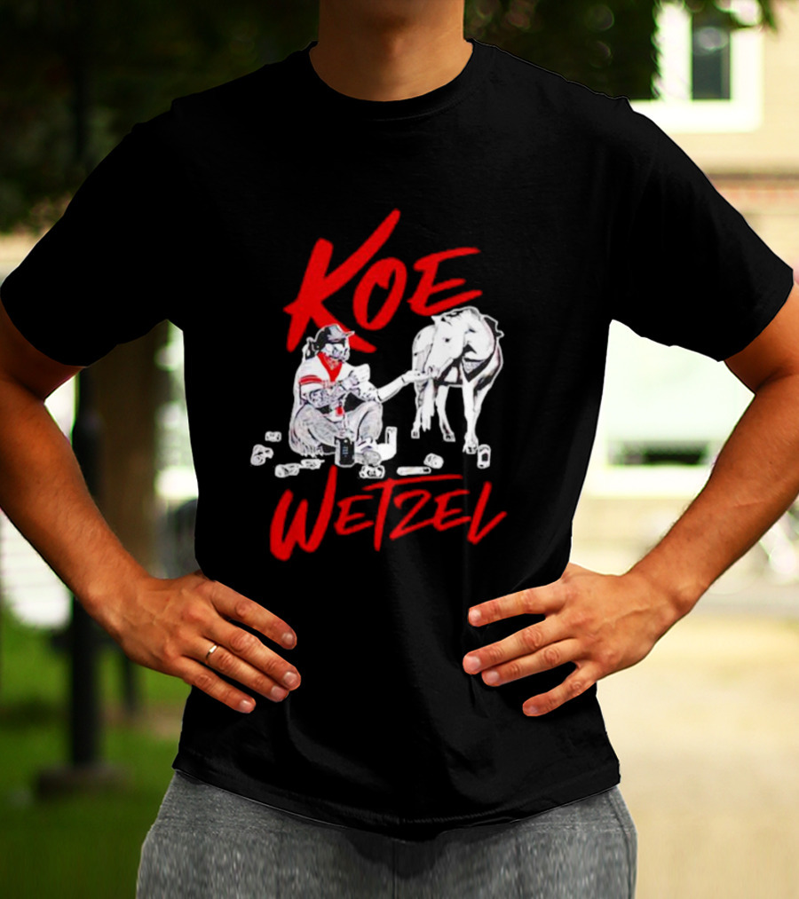 Koe Wetzel Feeding Horse Surrounded By Cans T-Shirt