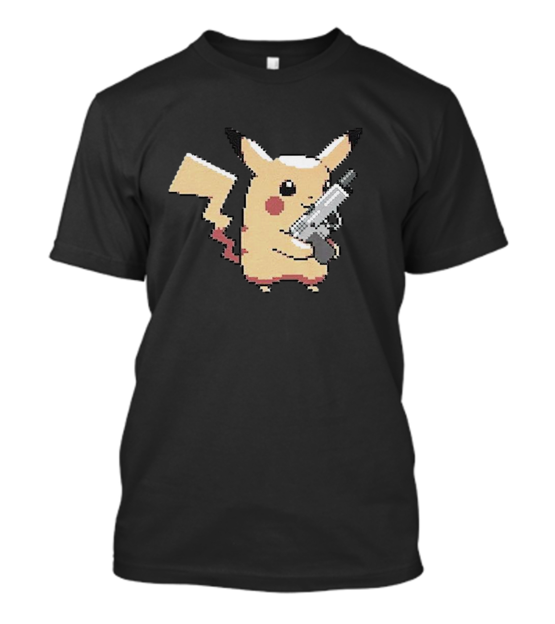 Pikachu Gun Pixelated T-Shirt