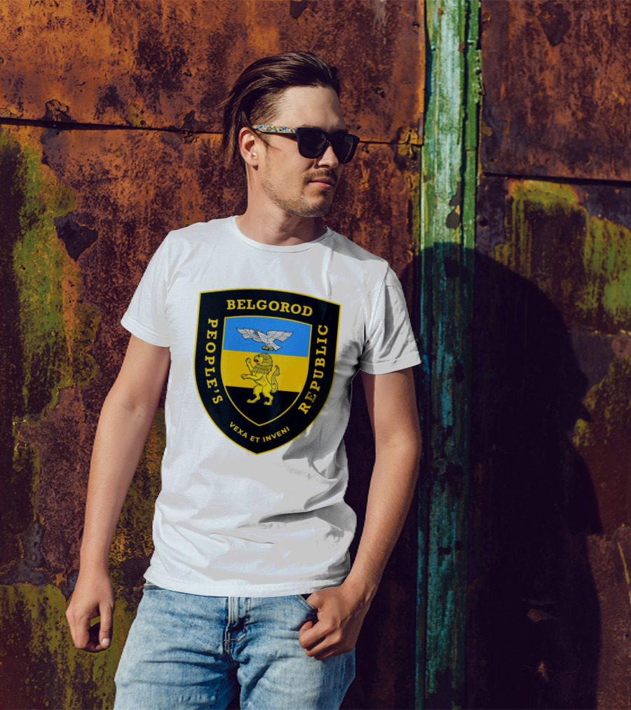 Belgorod People's Republic Emblem Vexa Et Inveni Shield Lion And Eagle Crest T-Shirt
