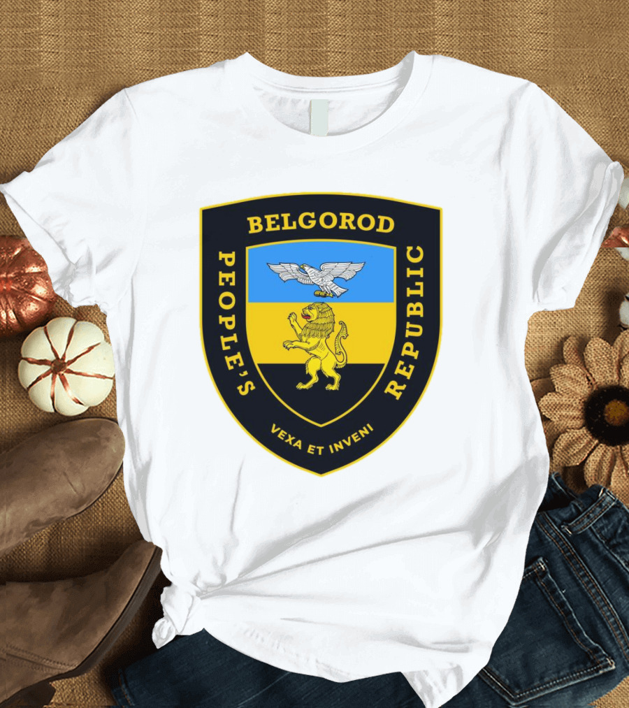 Belgorod People's Republic Emblem Vexa Et Inveni Shield Lion And Eagle Crest T-Shirt