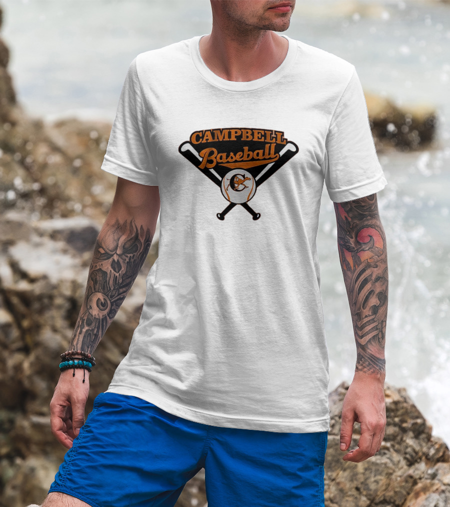 Campbell Baseball Campbell University Baseball Bats T-Shirt