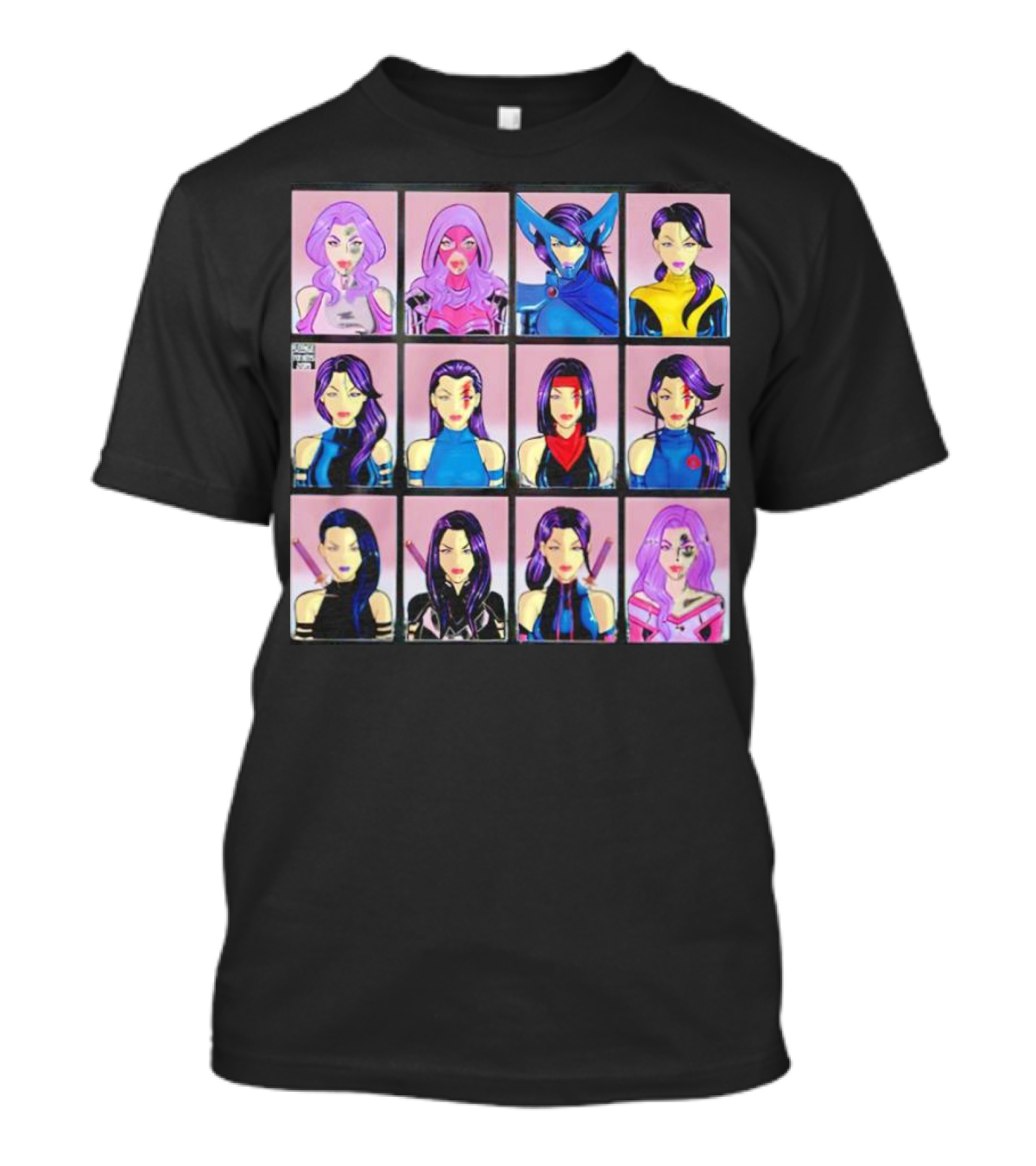 Psylocke Evolution Twelve Iconic Looks T-Shirt