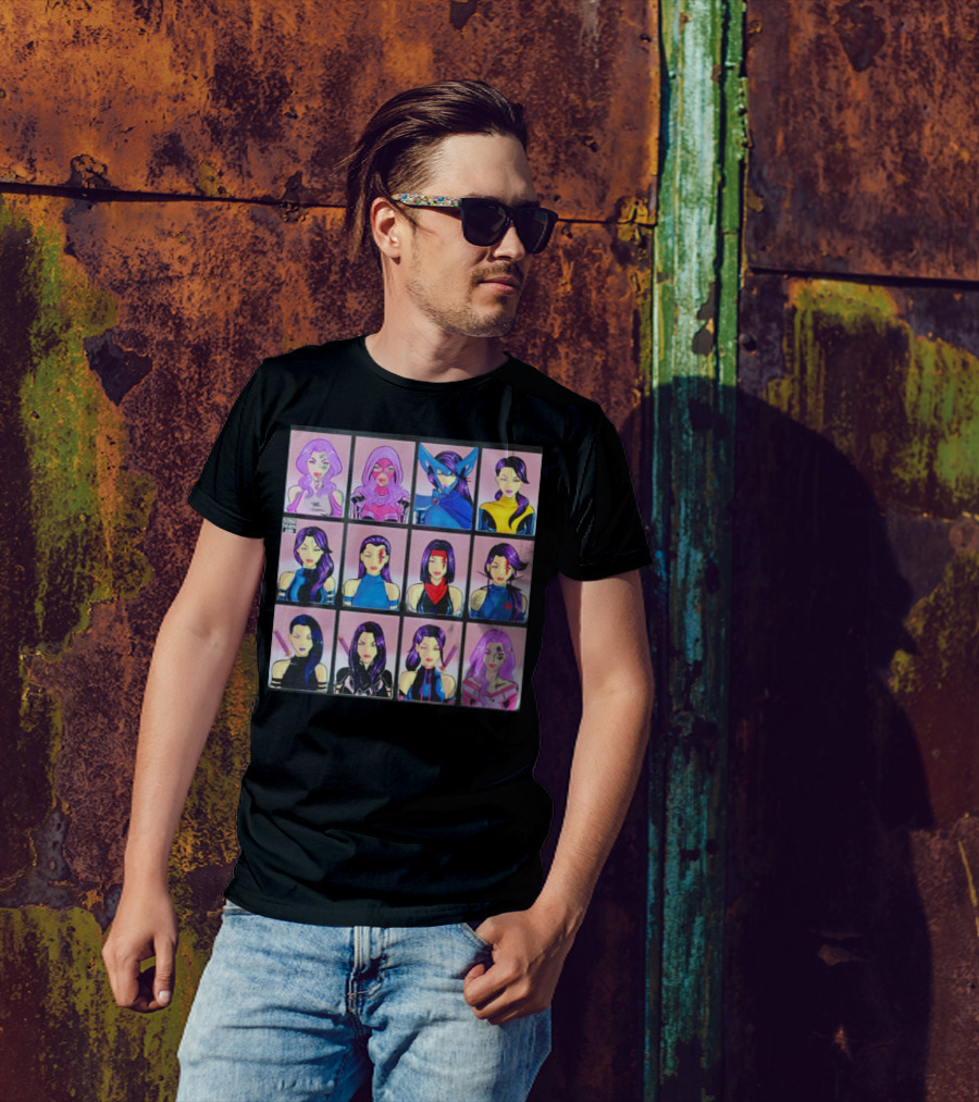 Psylocke Evolution Twelve Iconic Looks T-Shirt