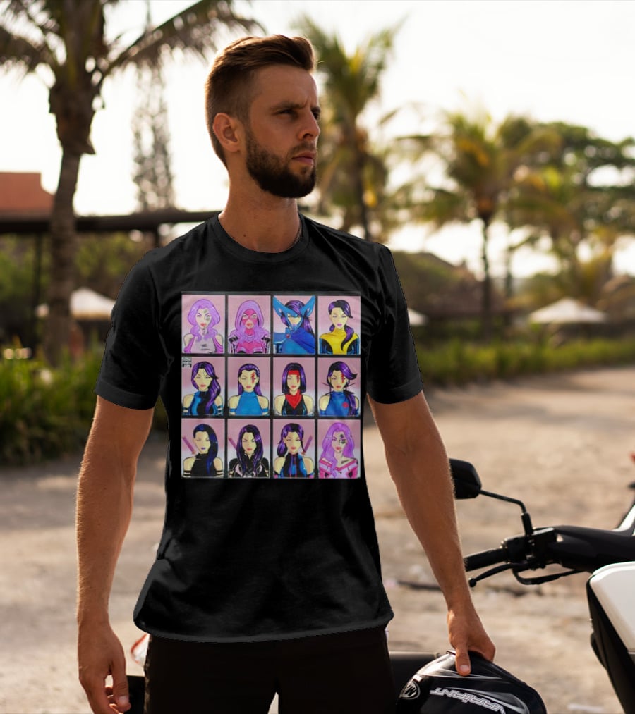 Psylocke Evolution Twelve Iconic Looks T-Shirt