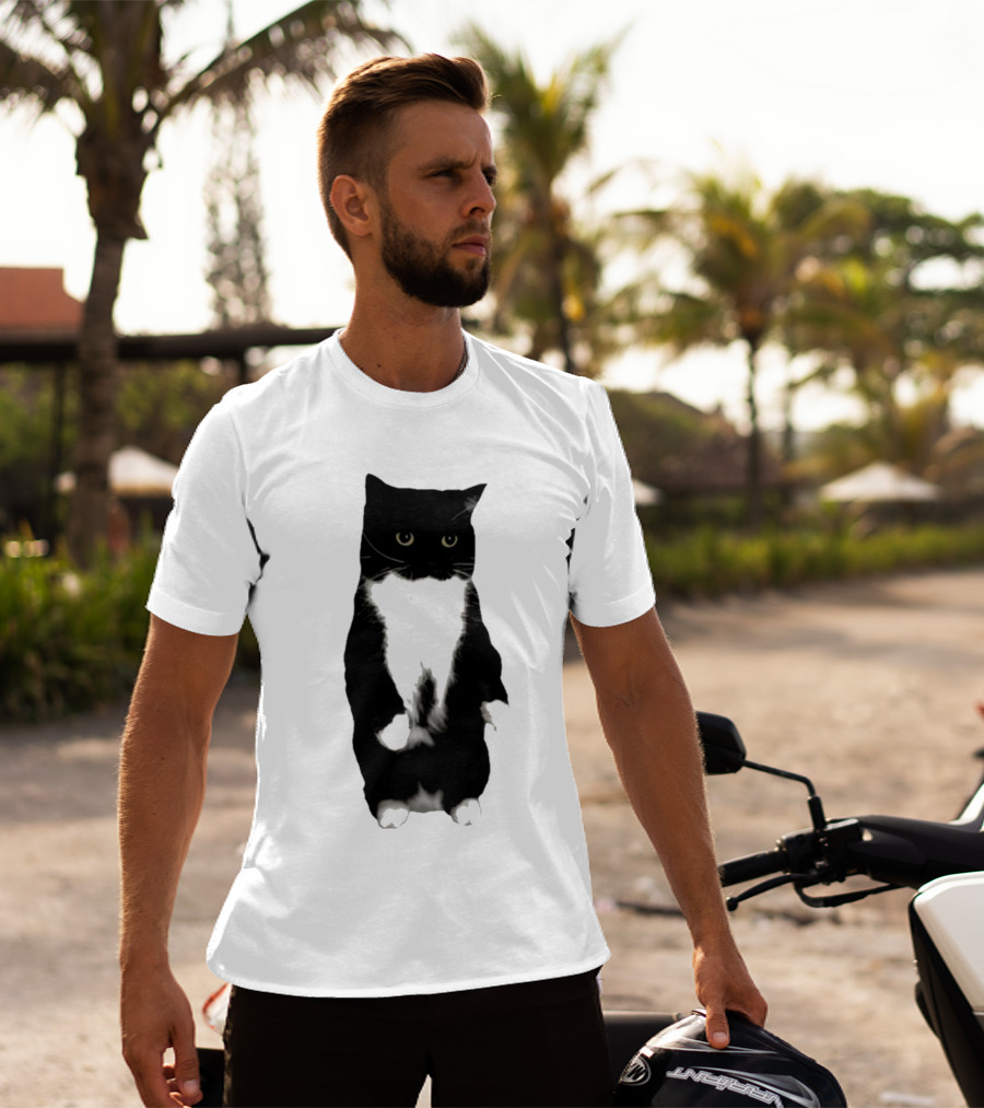 Unicouniuni Cat Playful Tuxedo T-Shirt