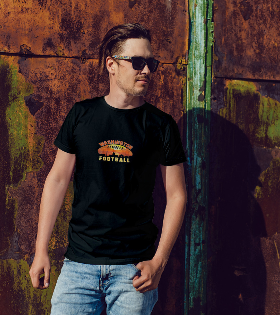 Washington Football City Skyline Sunset T-Shirt