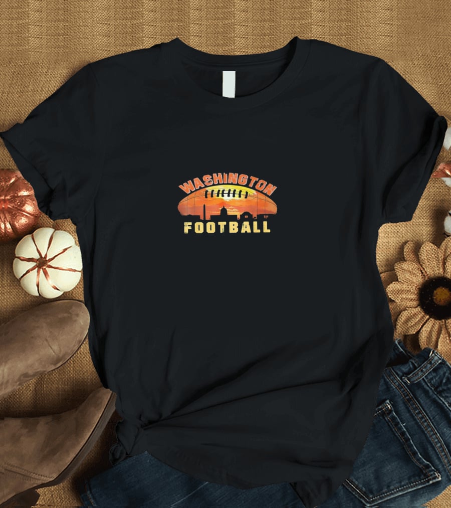 Washington Football City Skyline Sunset T-Shirt