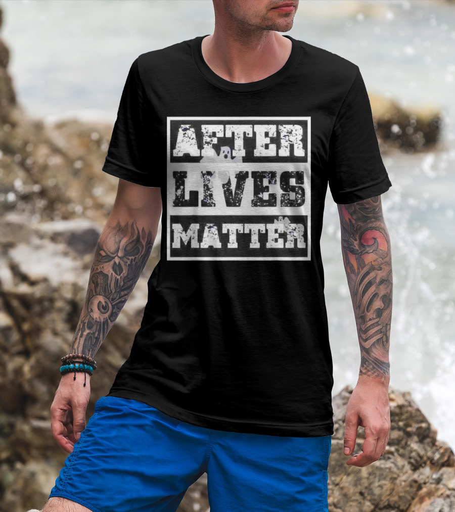 Boo After Lives Matter Ghosts Textured Halloween T-Shirt
