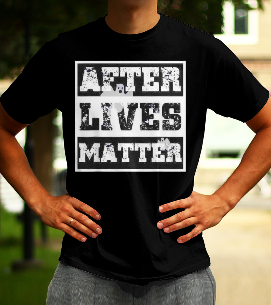 Boo After Lives Matter Ghosts Textured Halloween T-Shirt