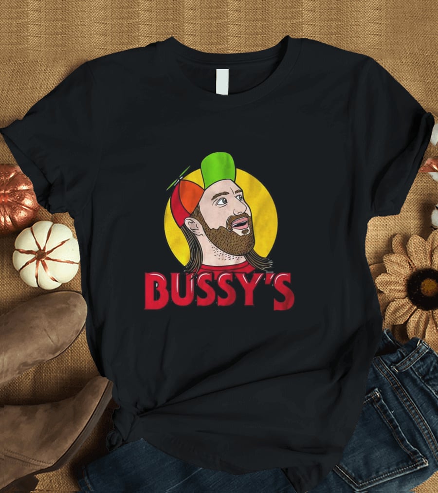 Bussy’s Multicolor Cap Cartoon Character T-Shirt