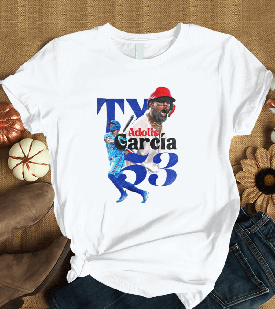 Adolis Garcia Texas Rangers 53 El Bombi Baseball Player T-Shirt