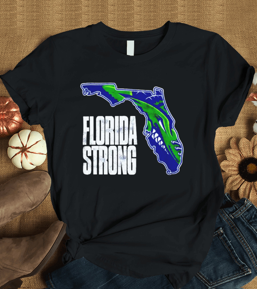 Florida Everblades Florida Strong Map T-Shirt