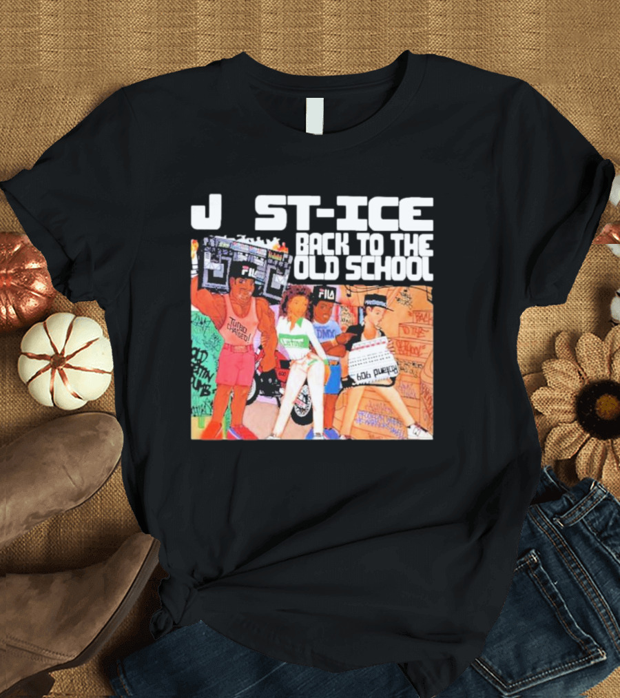 J St-Ice Back To The Old School Fila Boombox Graffiti T-Shirt